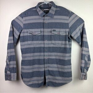 RVCA Button Up Shirt Long Sleeve Striped Men’s Small
